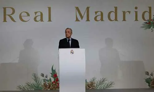 رئيس ريال مدريد فلورنتينو بيريز يهاجم برشلونة والحكام مجدداً